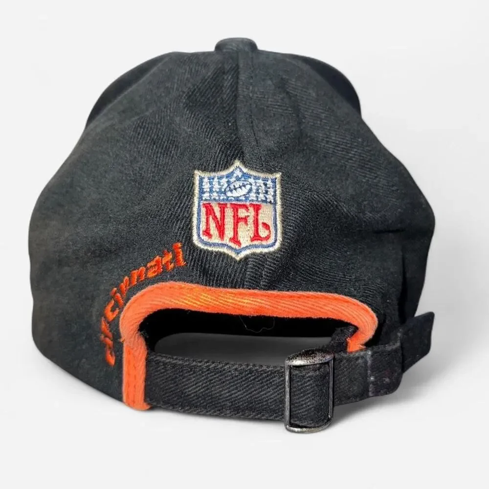 Vintage 90s NFL Cincinnati Bengals Adjustable Hat with Embroidered Tiger Logo